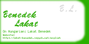 benedek lakat business card